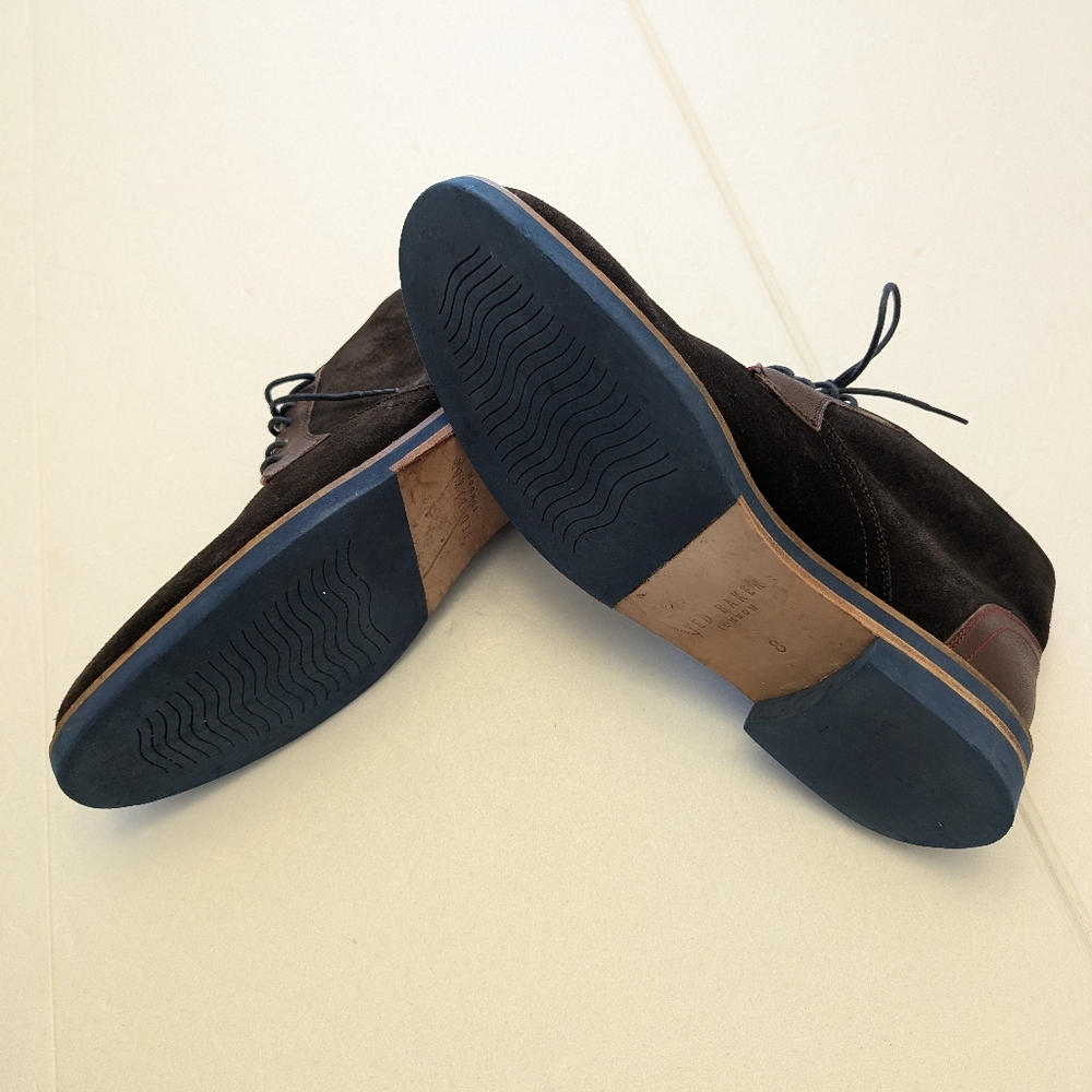 Ted Baker London Challen Brown Suede Chukka Boots Size 9 - Picture 6 of 6